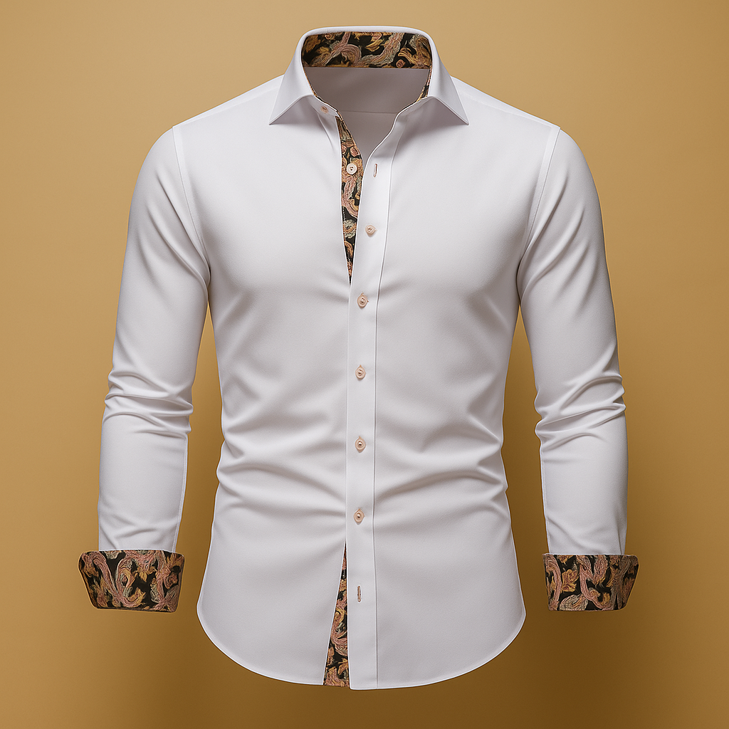 Classic long sleeve shirt for men with modern fit | Nathan