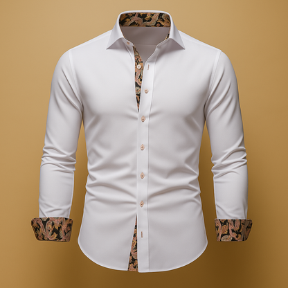 Classic long sleeve shirt for men with modern fit | Nathan