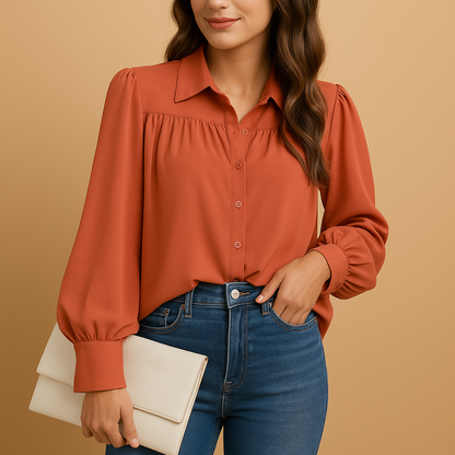 Elegant lantern sleeve blouse for women | Grace