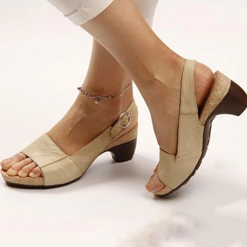 Fallon | Block Heel Slingback Sandals with Adjustable Strap