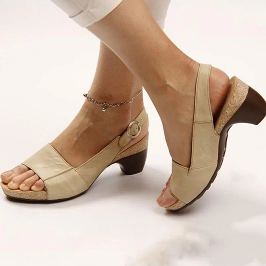 Fallon | Block Heel Slingback Sandals with Adjustable Strap