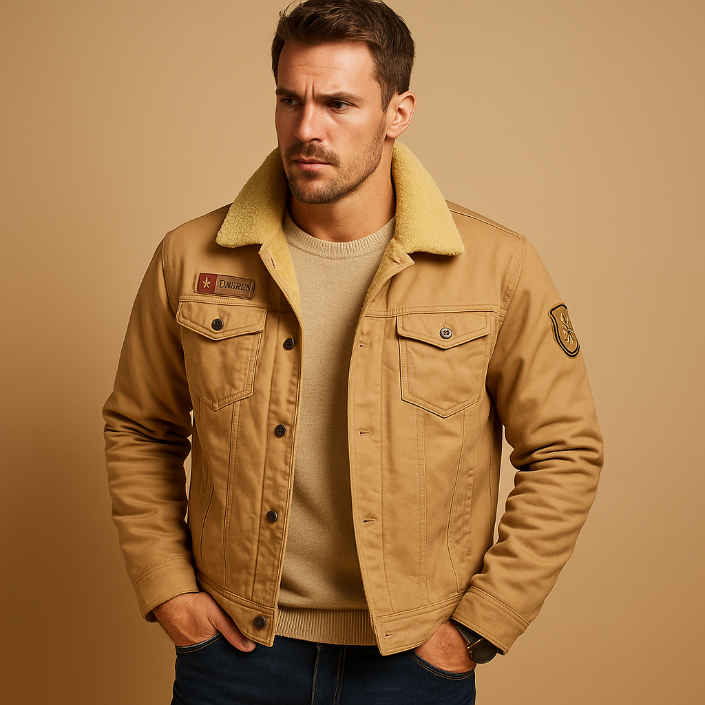 Fleece motorcycle jacket for men | Mason