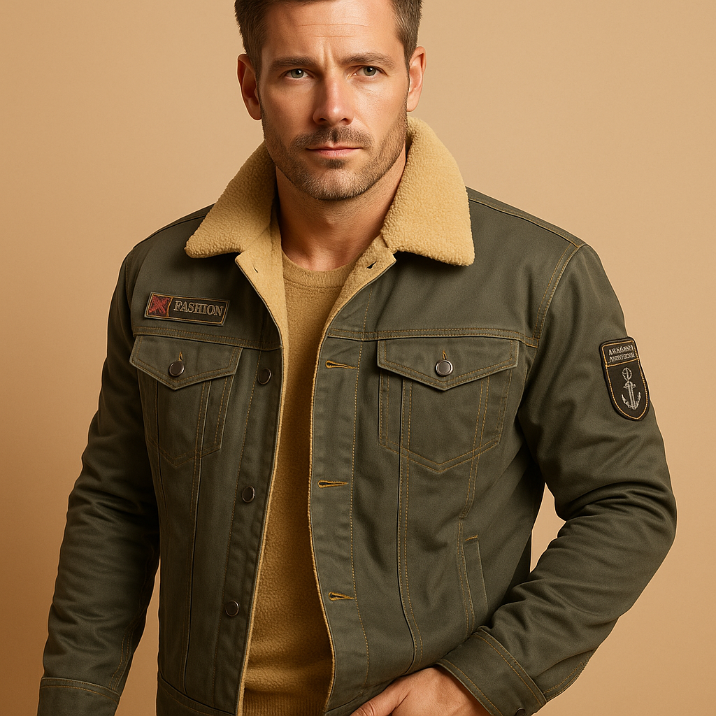 Fleece motorcycle jacket for men | Mason