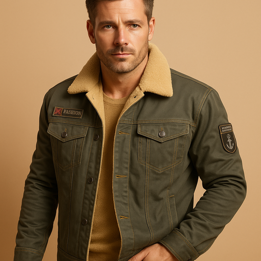 Fleece motorcycle jacket for men | Mason