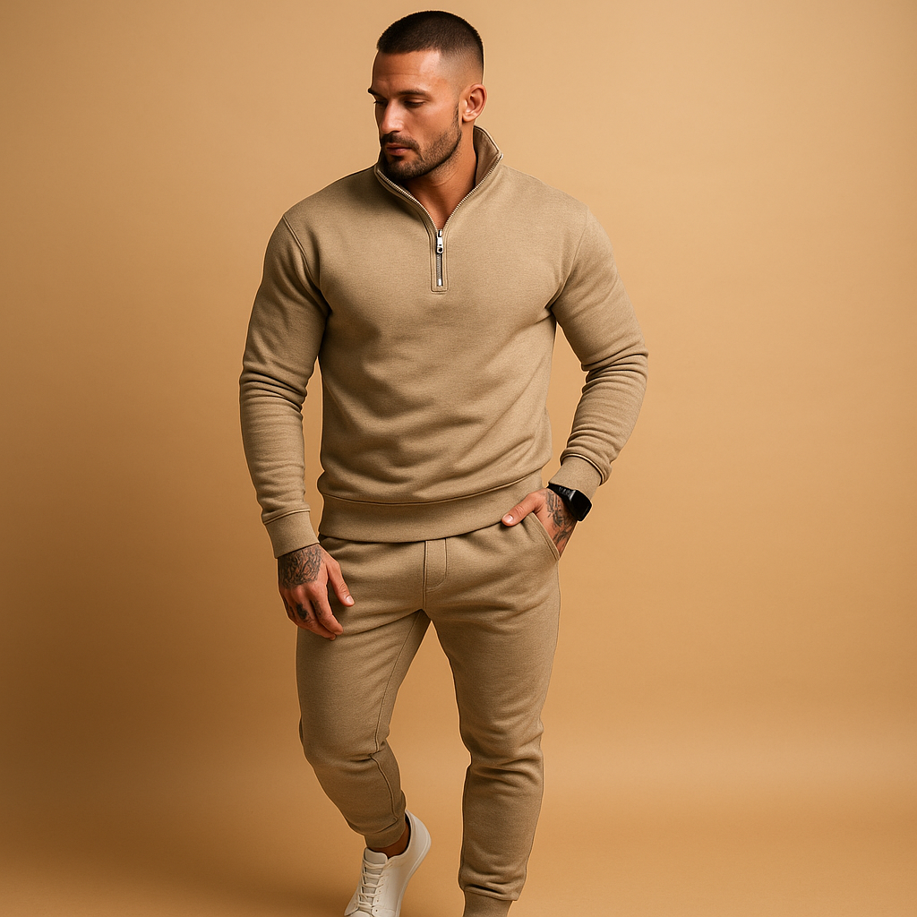 Half-zip sweatshirt and jogger set for men | Marcus