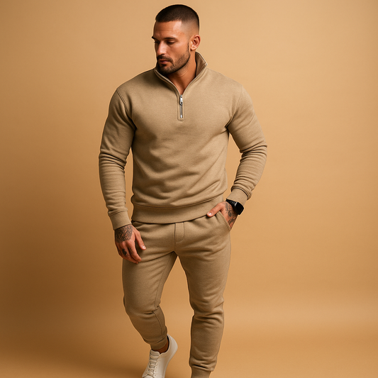 Half-zip sweatshirt and jogger set for men | Marcus