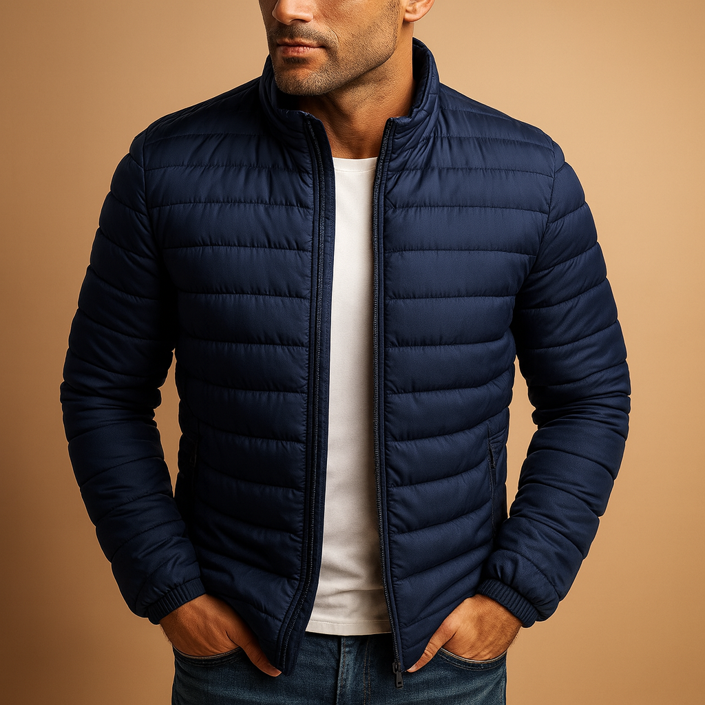 Hooded puffer jacket for men | Marcus