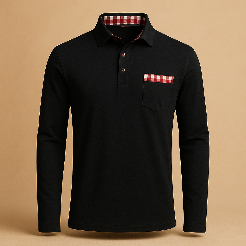 Long sleeve polo shirt for men | Adrian