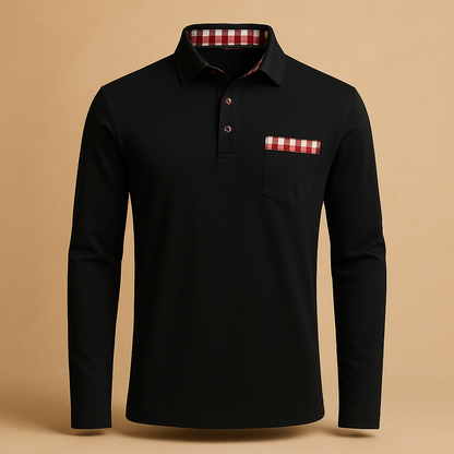 Long sleeve polo shirt for men | Adrian
