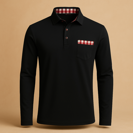 Long sleeve polo shirt for men | Adrian