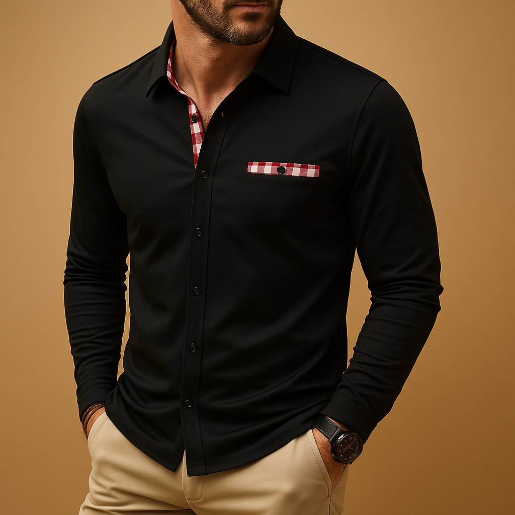 Long sleeve polo shirt for men | Adrian
