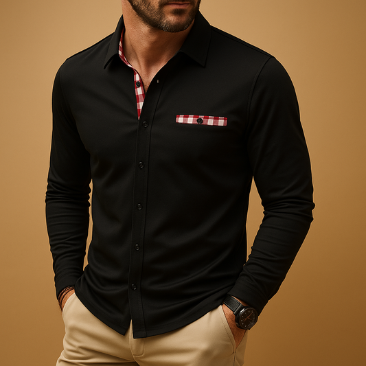 Long sleeve polo shirt for men | Adrian