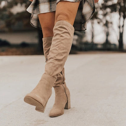 Marivale | Women's Boots – Knee-High Block Heel Boots
