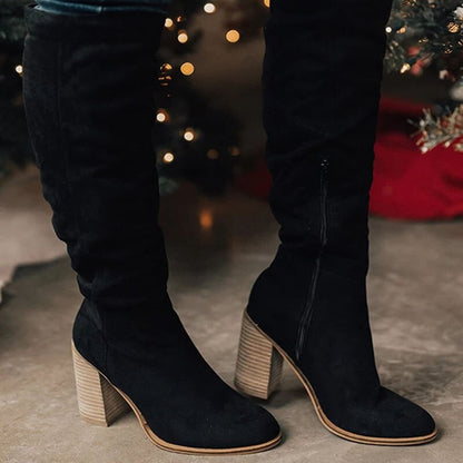Marivale | Women's Boots – Knee-High Block Heel Boots
