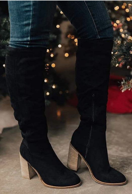 Marivale | Women's Boots – Knee-High Block Heel Boots