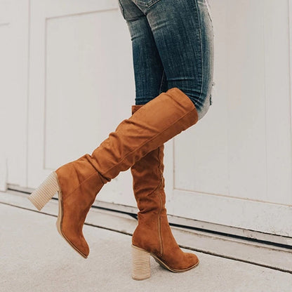 Marivale | Women's Boots – Knee-High Block Heel Boots