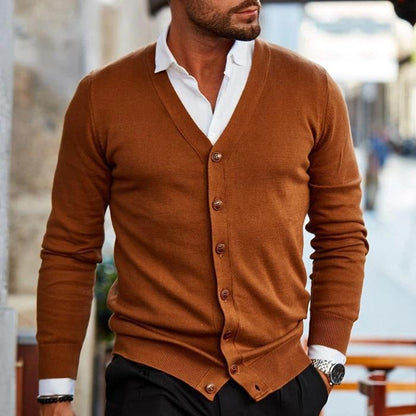 Men's Cardigan – Classic Button Front Knit Sweater