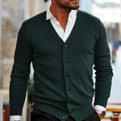 Men's Cardigan – Classic Button Front Knit Sweater