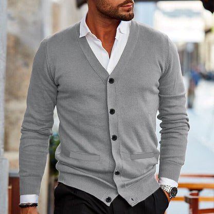 Men's Cardigan – Classic Button Front Knit Sweater