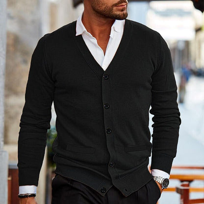 Men's Cardigan – Classic Button Front Knit Sweater
