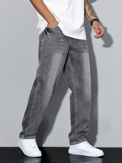 Men's Jeans – Relaxed Straight Leg Casual Denim Pants