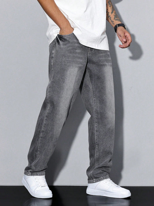 Men's Jeans – Relaxed Straight Leg Casual Denim Pants