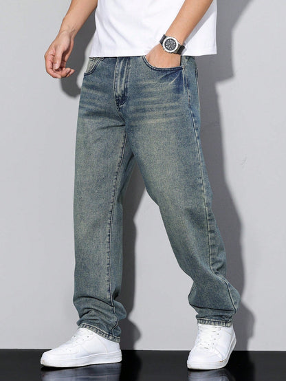 Men's Jeans – Relaxed Straight Leg Casual Denim Pants