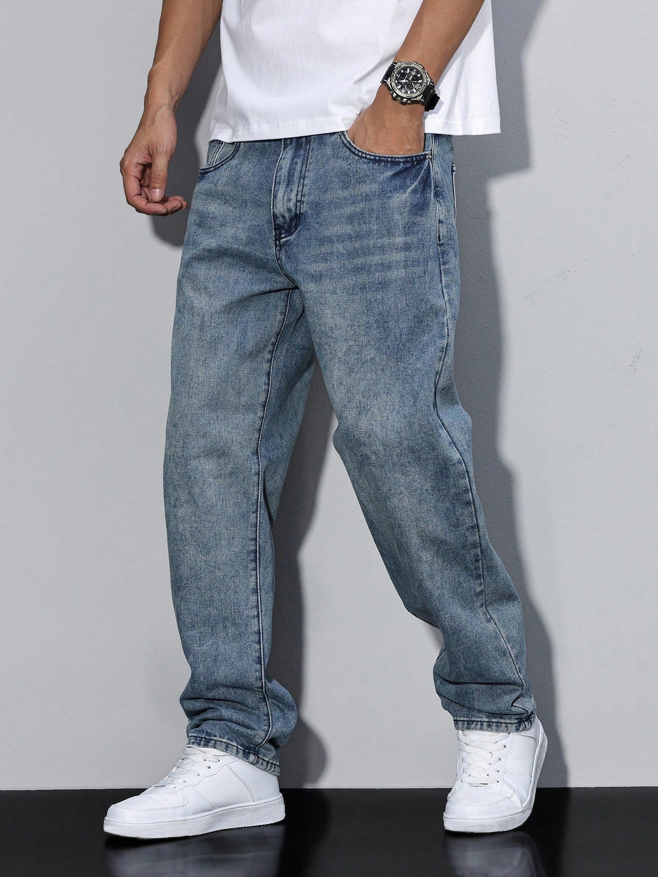 Men's Jeans – Relaxed Straight Leg Casual Denim Pants
