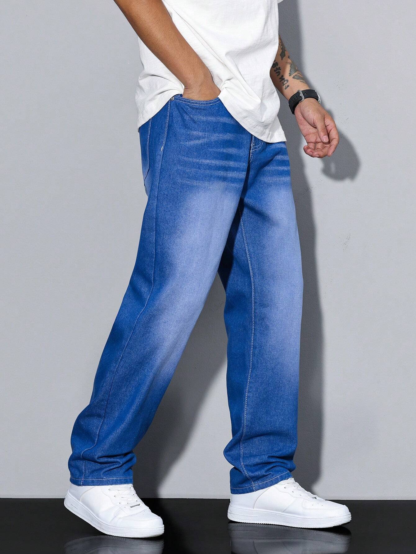 Men's Jeans – Relaxed Straight Leg Casual Denim Pants