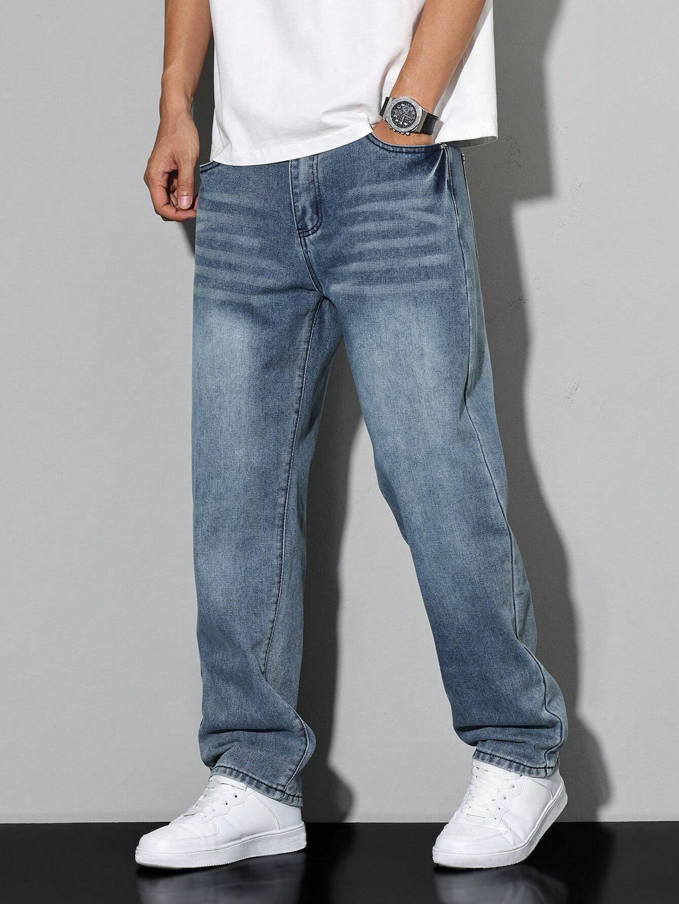 Men's Jeans – Relaxed Straight Leg Casual Denim Pants