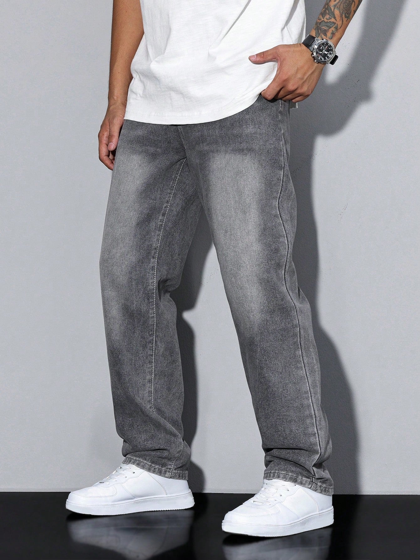 Men's Jeans – Relaxed Straight Leg Casual Denim Pants