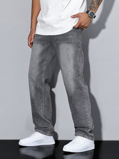 Men's Jeans – Relaxed Straight Leg Casual Denim Pants