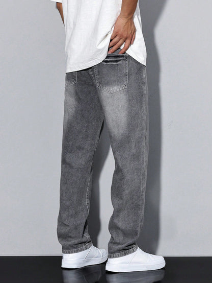 Men's Jeans – Relaxed Straight Leg Casual Denim Pants