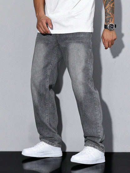 Men's Jeans – Relaxed Straight Leg Casual Denim Pants