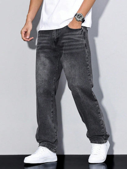 Men's Jeans – Relaxed Straight Leg Casual Denim Pants