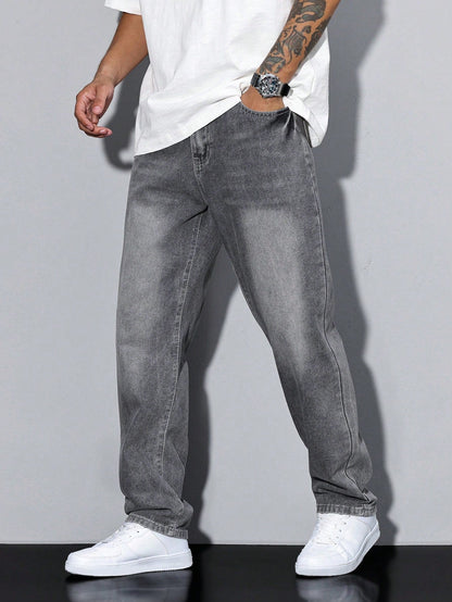 Men's Jeans – Relaxed Straight Leg Casual Denim Pants