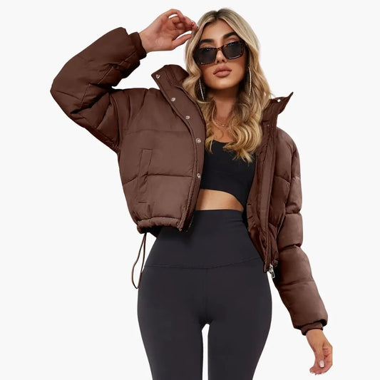 Miles | Jackets for Women – Cropped Puffer with Front Zipper