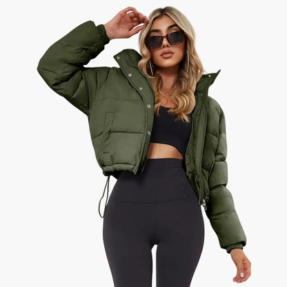 Miles | Jackets for Women – Cropped Puffer with Front Zipper