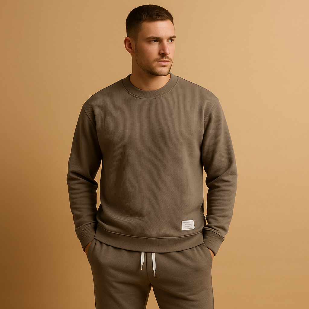 Modern jogging set with sweater and jogger jeans for men | Ethan