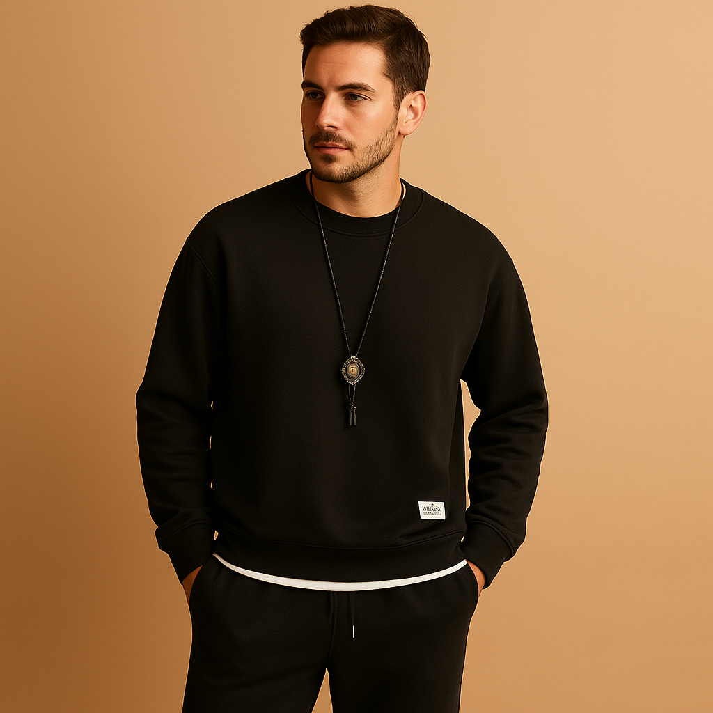 Modern jogging set with sweater and jogger jeans for men | Ethan