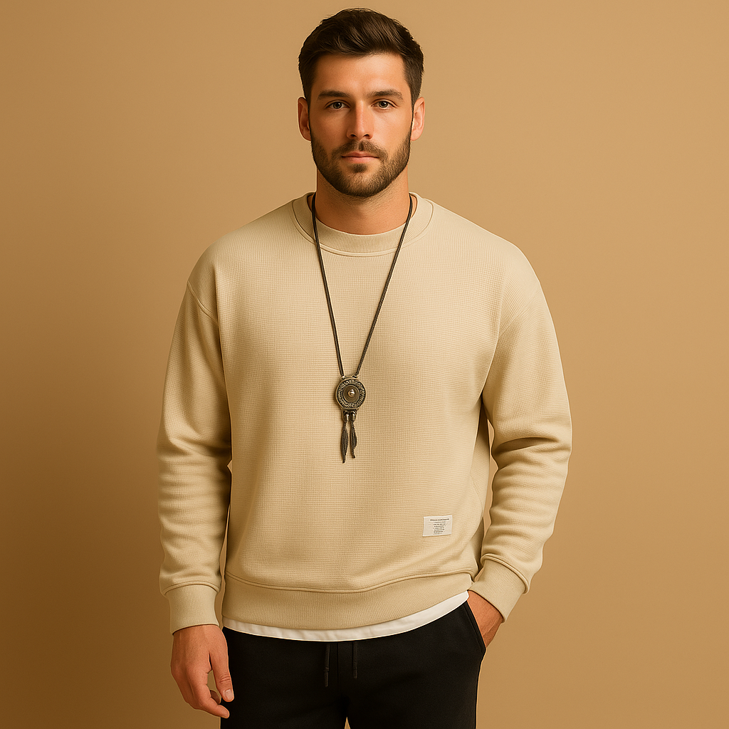Modern jogging set with sweater and jogger jeans for men | Ethan