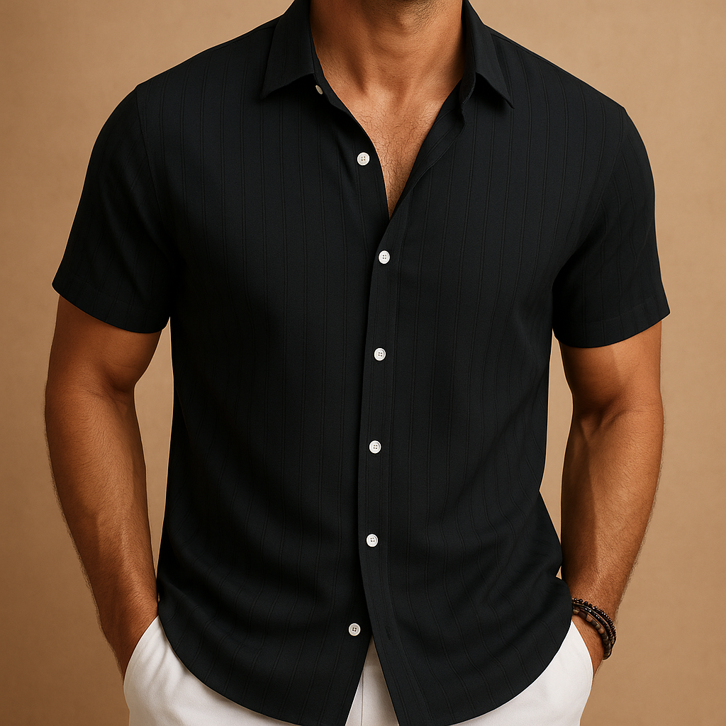 Short sleeve summer shirt for men with smart collar | Lucas