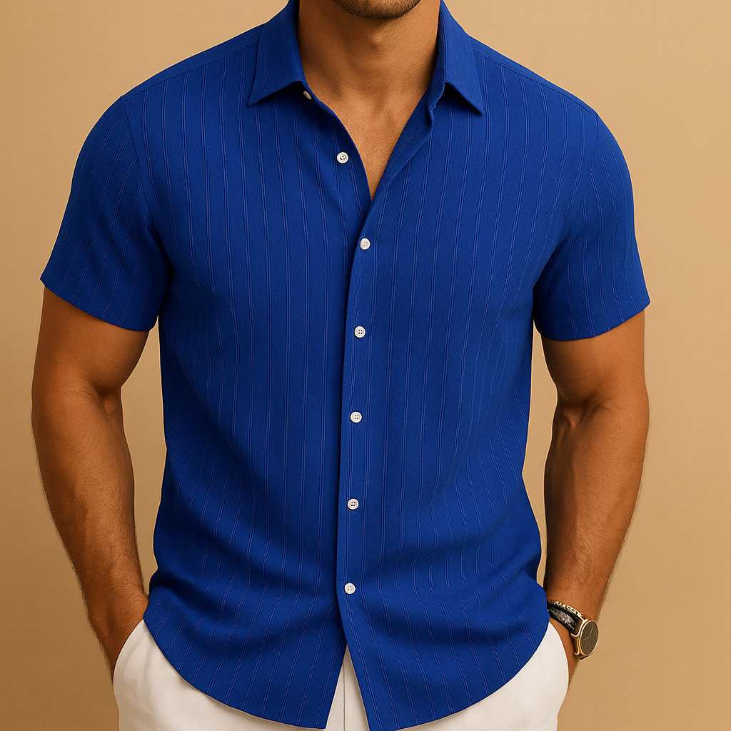 Short sleeve summer shirt for men with smart collar | Lucas