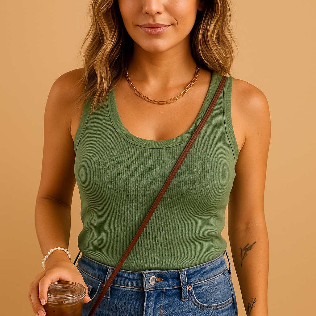 Slim fit cotton tank top for women | Lily