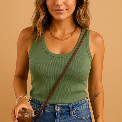 Slim fit cotton tank top for women | Lily