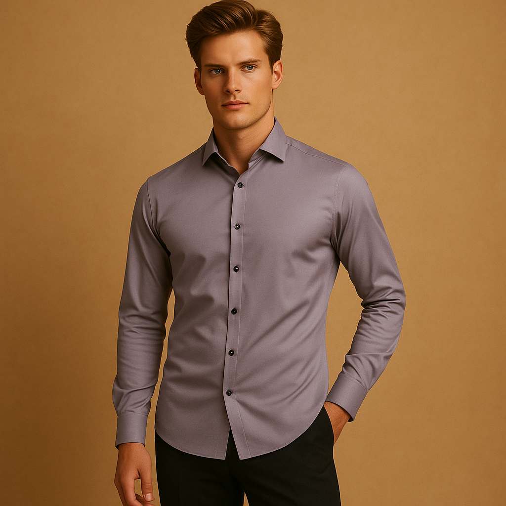 Slim fit dress shirt for men with classic design | Ethan