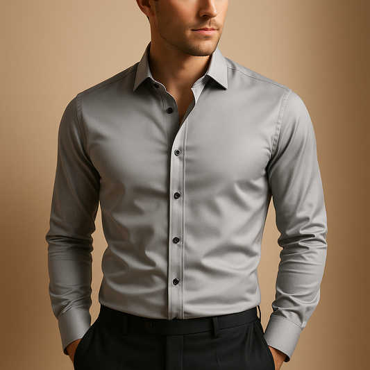 Slim fit dress shirt for men with classic design | Ethan