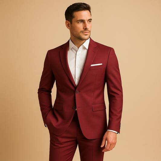 Slim fit suit with blazer and trousers for men | Victor