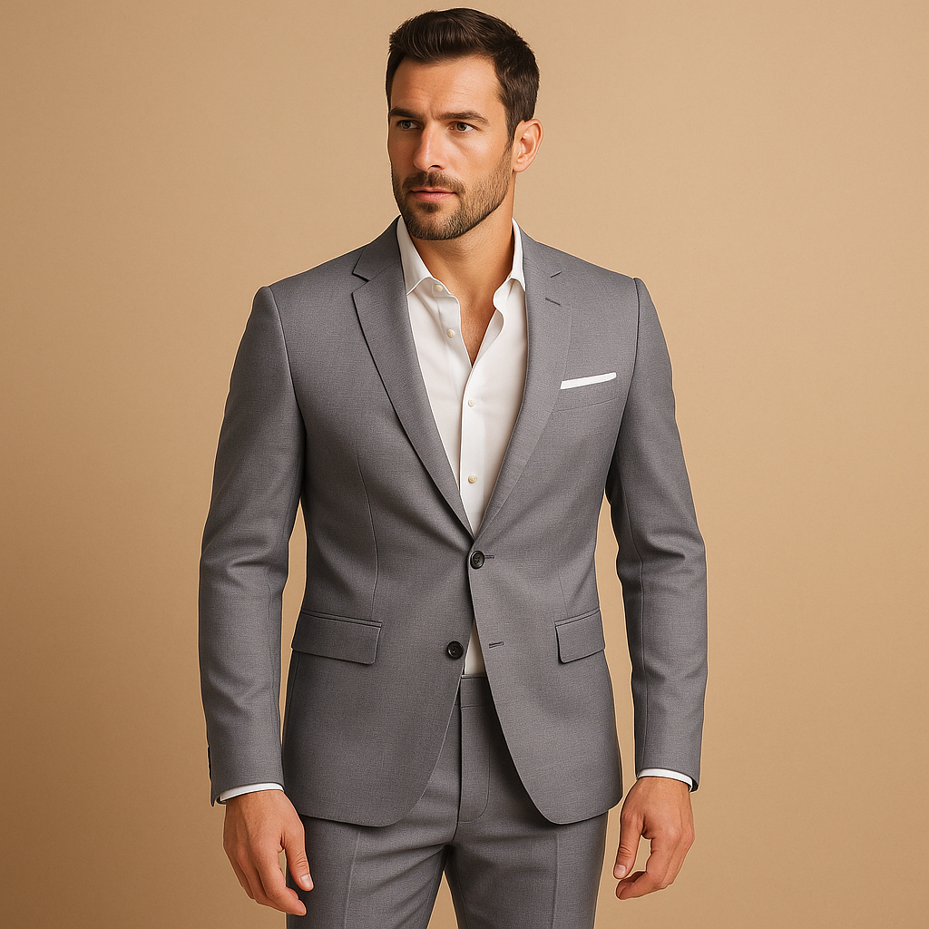 Slim fit suit with blazer and trousers for men | Victor
