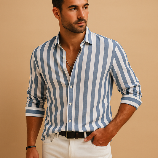 Striped long sleeve shirt for men | Adrian
